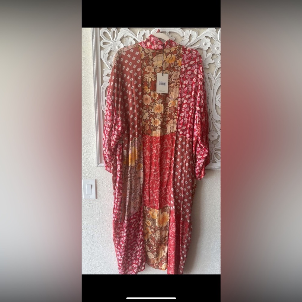 Spell Floral Patchwork Jacket - Red and Brown